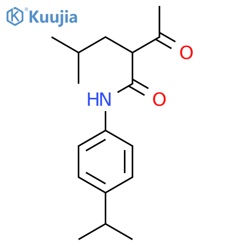 PENTANAMIDE, 2-ACETYL-4-METHYL-N-[4-(1-METHYLETHYL)PHENYL]- structure