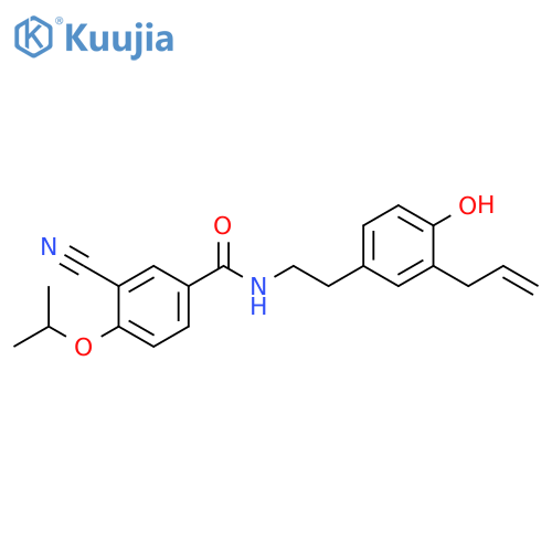 Benzamide,3-cyano-N-[2-[4-hydroxy-3-(2-propenyl)phenyl]ethyl]-4-(1-methylethoxy)- structure