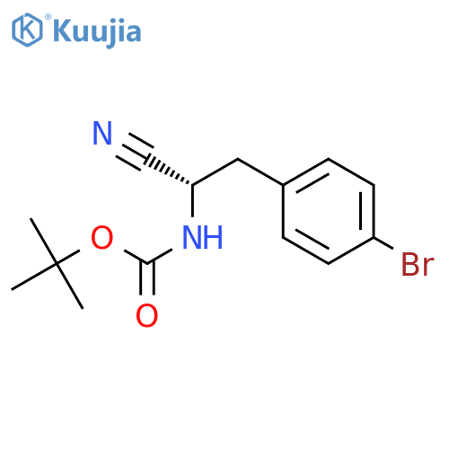 Boc-L-4-Br-Phe-nitrile structure