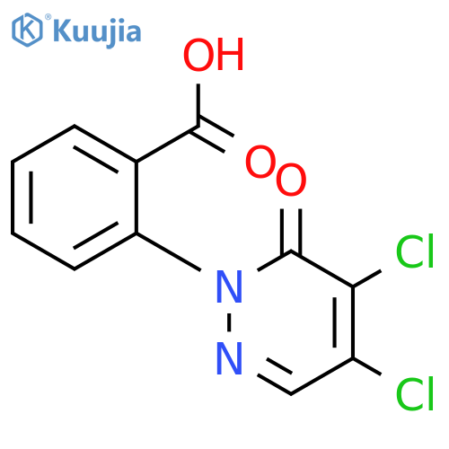 2-(4,5-dichloro-6-oxo-1,6-dihydropyridazin-1-yl)benzoic acid structure