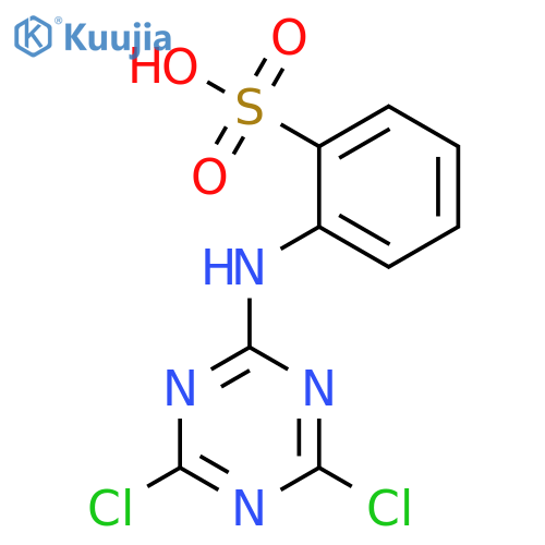 2-((4,6-Dichloro-1,3,5-triazin-2-yl)amino)benzenesulfonic acid structure