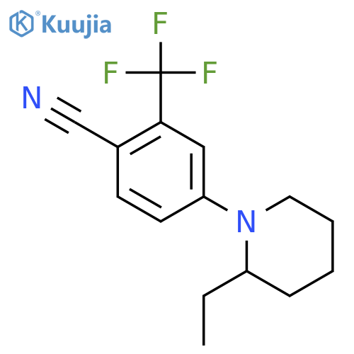 4-(2-Ethyl-piperidin-1-yl)-2-trifluoromethyl-benzonitrile structure
