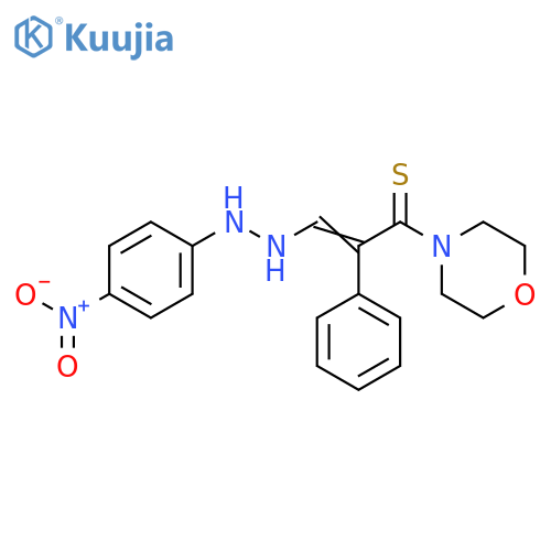 2-Propene-1-thione, 1-(4-morpholinyl)-3-[2-(4-nitrophenyl)hydrazinyl]-2-phenyl- structure