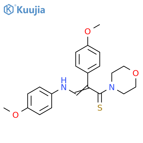2-Propene-1-thione, 2-(4-methoxyphenyl)-3-[(4-methoxyphenyl)amino]-1-(4-morpholinyl)- structure