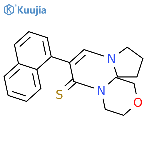 Morpholine, 4-[2-(1-naphthalenyl)-3-(1-pyrrolidinyl)-1-thioxo-2-propenyl]- structure
