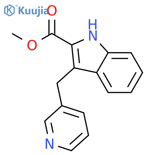 1H-Indole-2-carboxylic acid, 3-(3-pyridinylmethyl)-, methyl ester structure