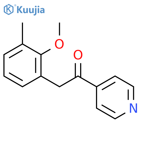 Ethanone, 2-(2-methoxy-3-methylphenyl)-1-(4-pyridinyl)- structure