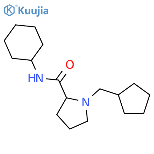 2-Pyrrolidinecarboxamide, N-cyclohexyl-1-(cyclopentylmethyl)-, (2R)- structure