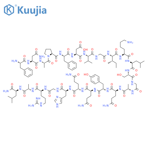 L-Leucinamide,L-phenylalanyl-L-asparaginyl-L-alanyl-L-prolyl-L-phenylalanyl-L-a-aspartyl-L-valylglycyl-L-isoleucyl-L-lysyl-L-leucyl-L-serylglycyl-L-alanyl-L-glutaminyl-L-tyrosyl-L-glutaminyl-L-glutaminyl-L-histidylglycyl-L-arginyl-L-alanyl- structure