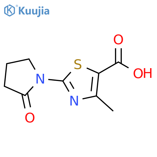 4-methyl-2-(2-oxopyrrolidin-1-yl)-1,3-thiazole-5-carboxylic acid structure