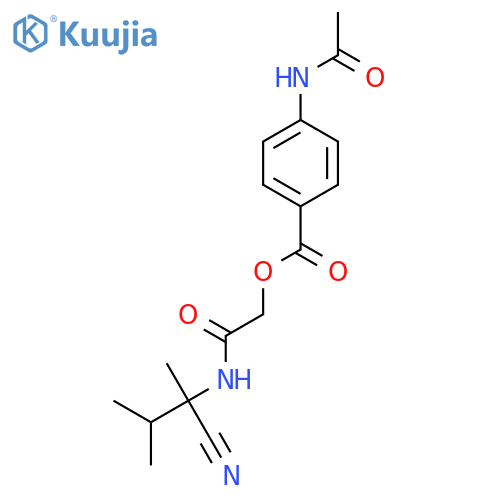 [(1-Cyano-1,2-dimethylpropyl)carbamoyl]methyl 4-acetamidobenzoate structure