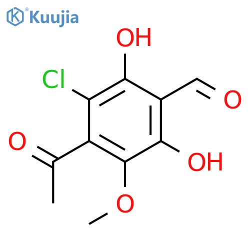 Benzaldehyde, 4-acetyl-3-chloro-2,6-dihydroxy-5-methoxy- structure