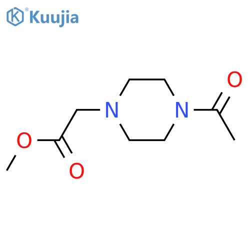 4-acetyl-1-Piperazineacetic acid methyl ester structure
