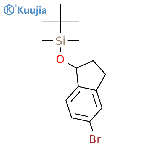 Silane,(5-bromo-2,3-dihydro-1H-inden-1-yl)oxy(1,1-dimethylethyl)dimethyl- structure