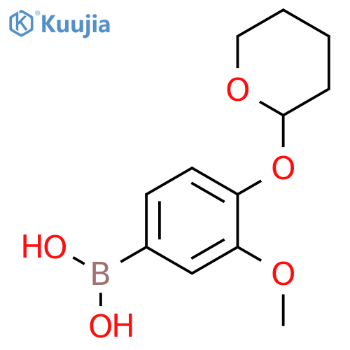 BORONIC ACID, [3-METHOXY-4-[(TETRAHYDRO-2H-PYRAN-2-YL)OXY]PHENYL]- structure