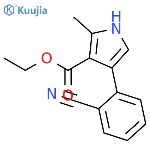 1H-PYRROLE-3-CARBOXYLIC ACID, 4-(2-CYANOPHENYL)-2-METHYL-, ETHYL ESTER structure