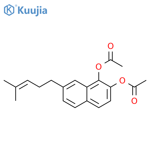 1,2-Naphthalenediol, 7-(4-methyl-3-pentenyl)-, diacetate structure