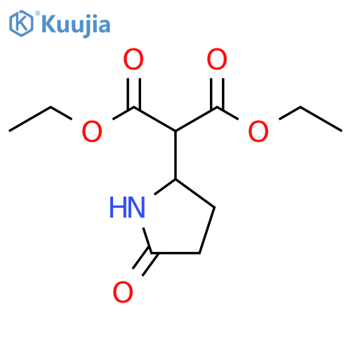 1,3-diethyl 2-(5-oxopyrrolidin-2-yl)propanedioate structure