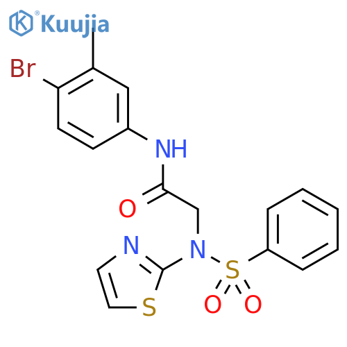 Acetamide, N-(4-bromo-3-methylphenyl)-2-[(phenylsulfonyl)-2-thiazolylamino]- structure