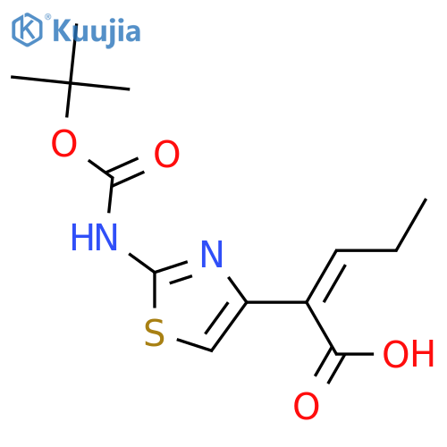 (Z)-2-(1,1-Dimethylethoxy)carbonylamino-a-propylidene-4-thiazoleacetic Acid structure