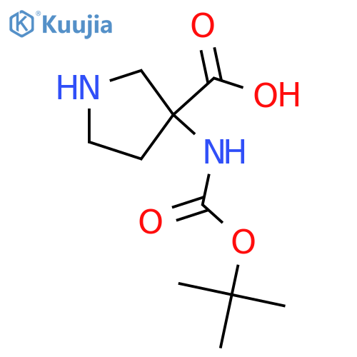 3-(Boc-amino)-3-pyrrolidinecarboxylic Acid structure
