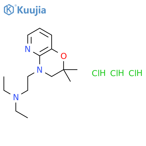 4H-Pyrido[3,2-b]-1,4-oxazine-4-ethanamine,N,N-diethyl-2,3-dihydro-2,2-dimethyl-, hydrochloride (1:3) structure