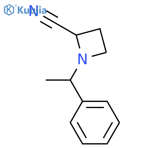 2-Azetidinecarbonitrile, 1-[(1S)-1-phenylethyl]-, (2S)- structure