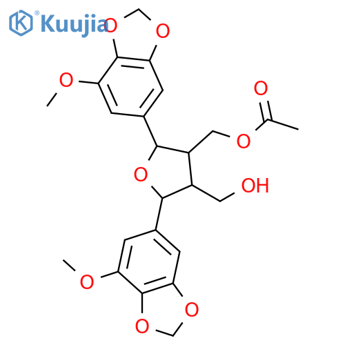 7,7'-Epoxy-8,8'-lignan-3,3',4,4',5,5',9,9'-octol; (7R*,7'S*,8R*,8'R*)-form, 3,4:3',4'-Bis(methylene), 5,5'-di-Me ether, 9'-Ac structure