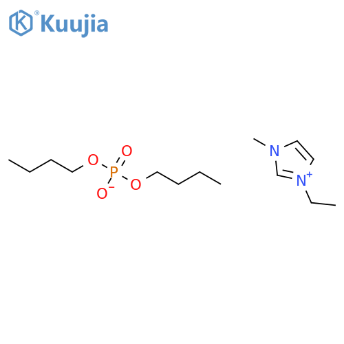 1-Ethyl-3-methylimidazolium dibutyl phosphate structure