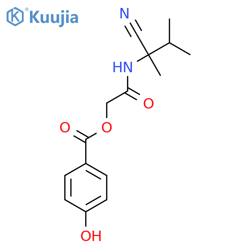 [(1-Cyano-1,2-dimethylpropyl)carbamoyl]methyl 4-hydroxybenzoate structure