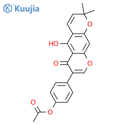 4-(5-Hydroxy-8,8-dimethyl-4-oxo-4,8-dihydropyrano[3,2-g]chromen-3-yl)phenyl acetate structure