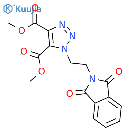 dimethyl 1-[2-(1,3-dioxo-1,3-dihydro-2H-isoindol-2-yl)ethyl]-1H-1,2,3-triazole-4,5-dicarboxylate structure