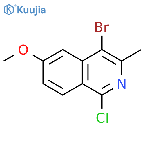 Isoquinoline, 4-bromo-1-chloro-6-methoxy-3-methyl- structure