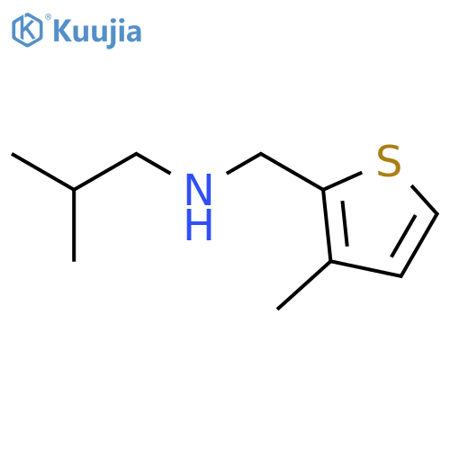 2-Methyl-N-((3-methylthiophen-2-yl)methyl)propan-1-amine structure