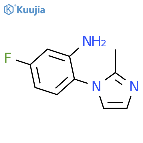 5-Fluoro-2-(2-methyl-1H-imidazol-1-yl)aniline structure