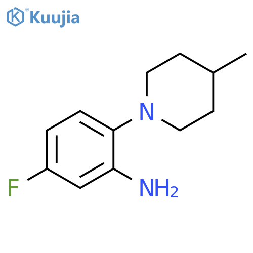 5-fluoro-2-(4-methylpiperidin-1-yl)aniline structure