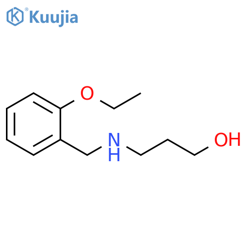1-Propanol, 3-[[(2-ethoxyphenyl)methyl]amino]- structure