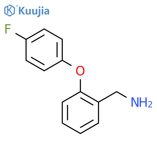 1-2-(4-fluorophenoxy)phenylmethanamine structure