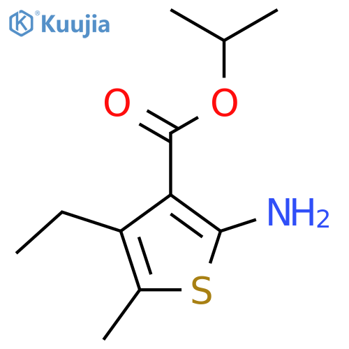 Isopropyl 2-amino-4-ethyl-5-methylthiophene-3-carboxylate structure