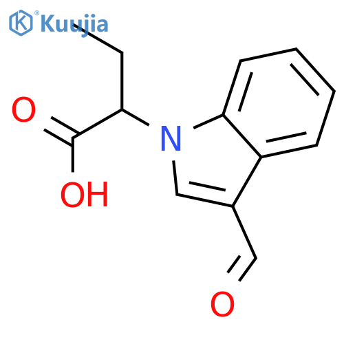 2-(3-Formyl-1H-indol-1-yl)butanoic Acid structure