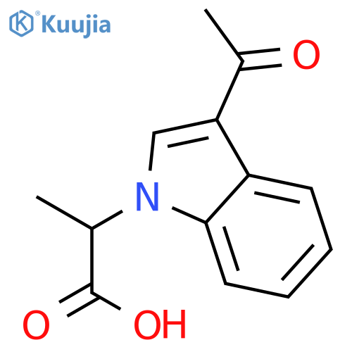 2-(3-Acetyl-1H-indol-1-yl)propanoic acid structure