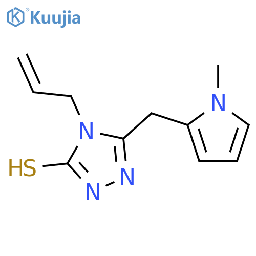 4-Allyl-5-((1-methyl-1H-pyrrol-2-yl)methyl)-4H-1,2,4-triazole-3-thiol structure