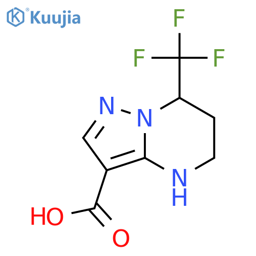 7-(trifluoromethyl)-4H,5H,6H,7H-pyrazolo1,5-apyrimidine-3-carboxylic acid structure