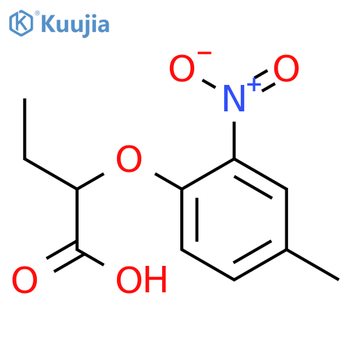 2-(4-Methyl-2-nitrophenoxy)butanoic acid structure