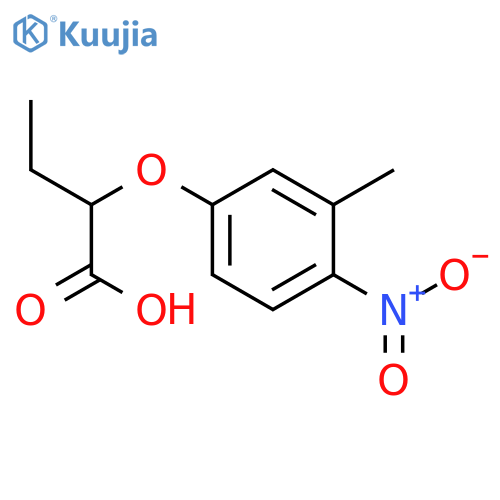 2-(3-Methyl-4-nitrophenoxy)butanoic acid structure