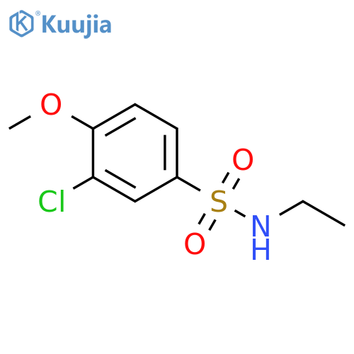 3-chloro-N-ethyl-4-methoxybenzene-1-sulfonamide structure