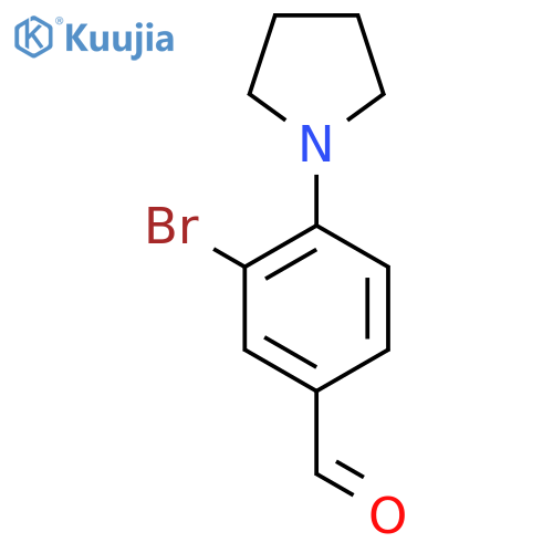 3-Bromo-4-(pyrrolidin-1-yl)benzaldehyde structure