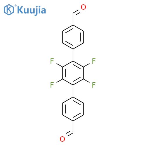2',3',5',6'-Tetrafluoro-[1,1':4',1''-terphenyl]-4,4''-dicarbaldehyde structure