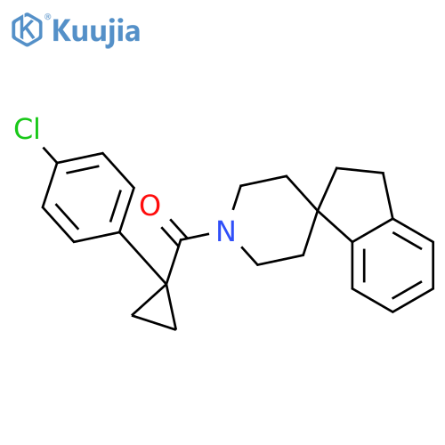 Spiro[1H-indene-1,4'-piperidine],1'-[[1-(4-chlorophenyl)cyclopropyl]carbonyl]-2,3-dihydro- structure