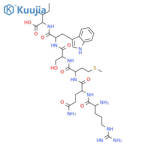 L-Isoleucine, L-arginyl-L-glutaminyl-L-methionyl-L-seryl-L-tryptophyl- structure
